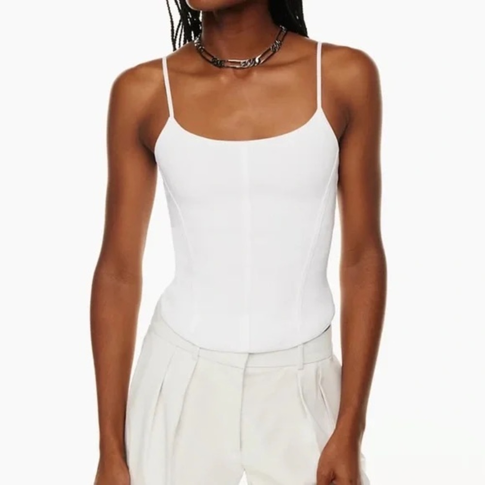 NWT Aritzia‎ Babaton white corset top Size XL 
Sculpt Knit Bustier Camisole